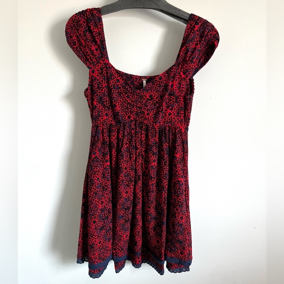 🌻🆕FREE PEOPLE Tabitha Mini Dress-Black Combo - Picture 13 of 16